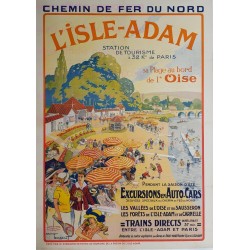 Affiche ancienne originale L'Isle Adam Oise Maurice TOUSSAINT