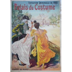 Original vintage poster Palais du costume Exposition universelle 1900 Projet Felix - LEM