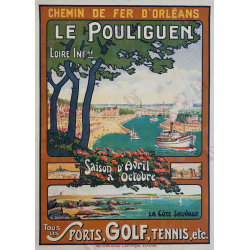 Original vintage poster Le Pouliguen Tous les sports GAUTHIER