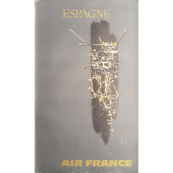 Original vintage poster Air France Espagne - Georges MATHIEU