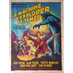 Affiche ancienne originale cinéma La machine à explorer le temps