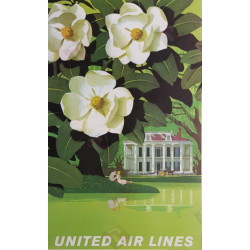 Original vintage poster United Airlines New Orleans Stan GALLI