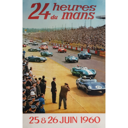 Original vintage poster 24 heures du Mans 1960 Photo Debraine