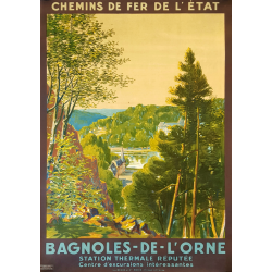 Original vintage poster Bagnoles de l'Orne Maurice PERRONNET