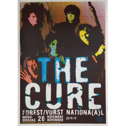 Affiche ancienne originale The Cure Forest National 1985