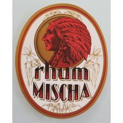 Original vintage label Rhum Mischa
