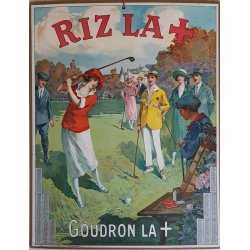 Calendrier ancien original golf Riz la croix année 1924