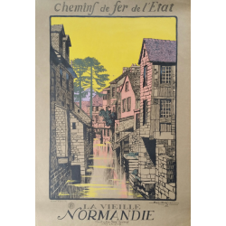 Affiche originale La vieille Normandie - Geo DORIVAL