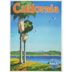 Original vintage poster California Santa Fe Oscar M. BRYN
