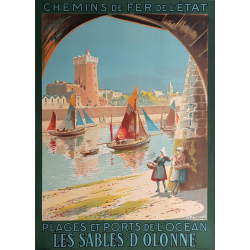 Original vintage poster Les Sables D'Olonne Maurice PERRONNET