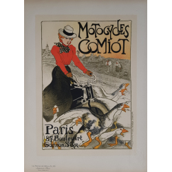Maîtres de l'Affiche Original PLate 190 Motocycles Comiot STEINLEN