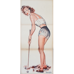 Original vintage poster golf Pierre Laurent BRENOT