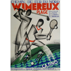 Original vintage poster golf Wimereux Plage Chemin de fer du Nord - Léon DUPIN