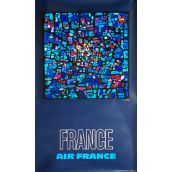 Affiche ancienne originale Air France FRANCE PAGES Raymond