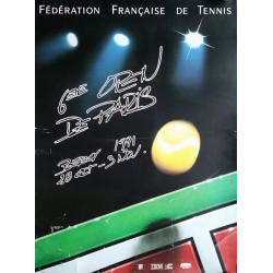 Affiche ancienne originale Tennis 6eme Open Paris BERCY