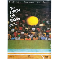 Affiche ancienne originale Tennis 7eme Open Paris BERCY par GREP