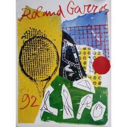 Original vintage poster Tennis Roland Garros 1992 by VOSS