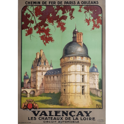 Original vintage poster VALENCAY Chateaux de la Loire ALO