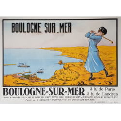 Original vintage poster golf Boulogne sur Mer VERMERSCH