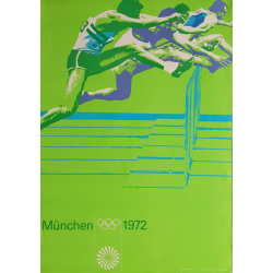 Original vintage poster Olympic games athletics Munich 1972