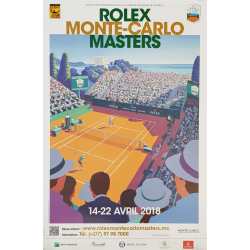 Affiche originale Tennis Monte-Carlo Rolex Master 2018