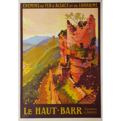 Affiche ancienne originale Le Haut Barr Environs de Saverne Roger SOUBIE