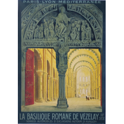 Original vintage poster PLM Basilique Romaine Vézelay ALO