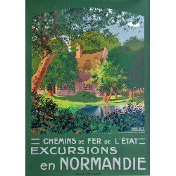 Original vintage poster Excursions en Normandie Yport Henry De Renaucourt