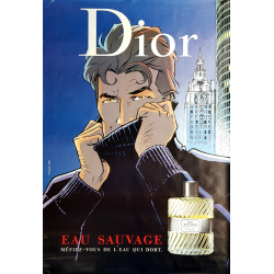 Original poster Dior Parfum Eau sauvage Largo Winch Philippe FRANCQ