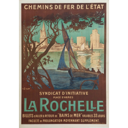 Original vintage poster La Rochelle Place d'armes Henri CALLOT