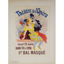 Maîtres de l'Affiche Original Plate 105 Théatre Opéra 1er Bal Masqué CHERET