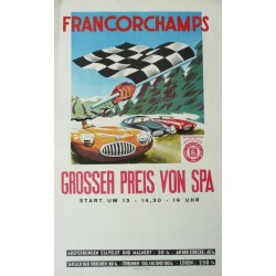 Affiche originale Grand prix de Spa Francorchamps 1952