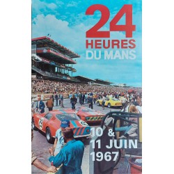 Affiche originale 24 heures du Mans 1967 Photo André Delourmel