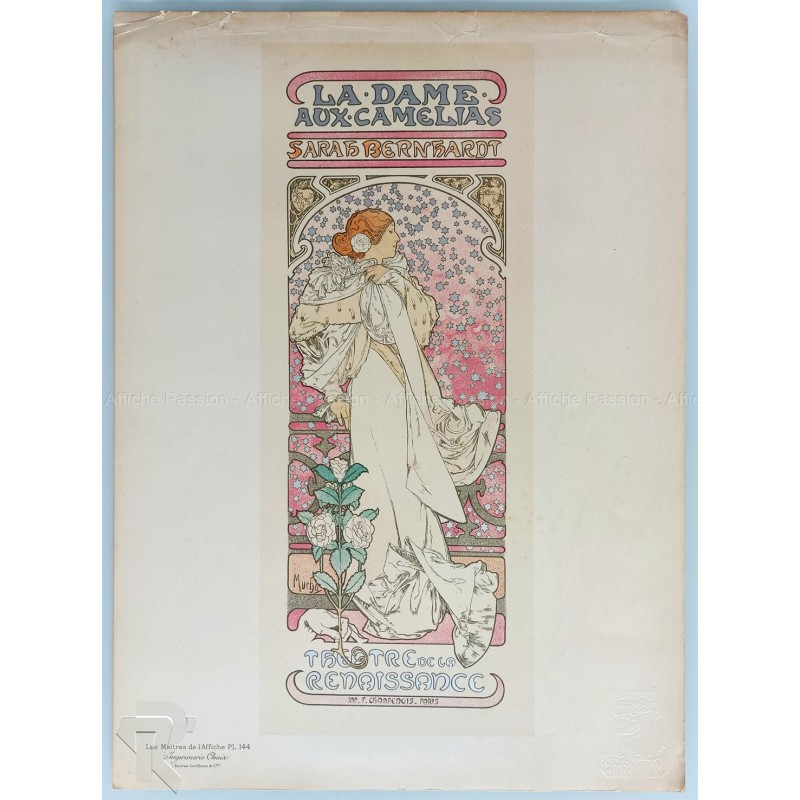 Maîtres de l'Affiche Original PLate 144 La Dame Aux Camelias Sarah Bernhardt Alfonse MUCHA
