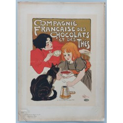 Maîtres de l'Affiche Original PLate 170 Compagnie Française Chocolats et Thés STEINLEN