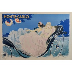 Affiche ancienne originale Monte-Carlo Louis ICART