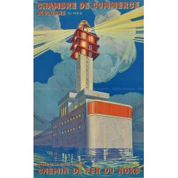 Original vintage poster Boulogne Sur Mer Phare Digue Carnot
