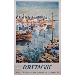 Original vintage poster SNCF Bretagne 1957 CARIOU