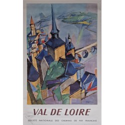 Affiche ancienne originale SNCF Val de Loire 1957 DESPIERRE