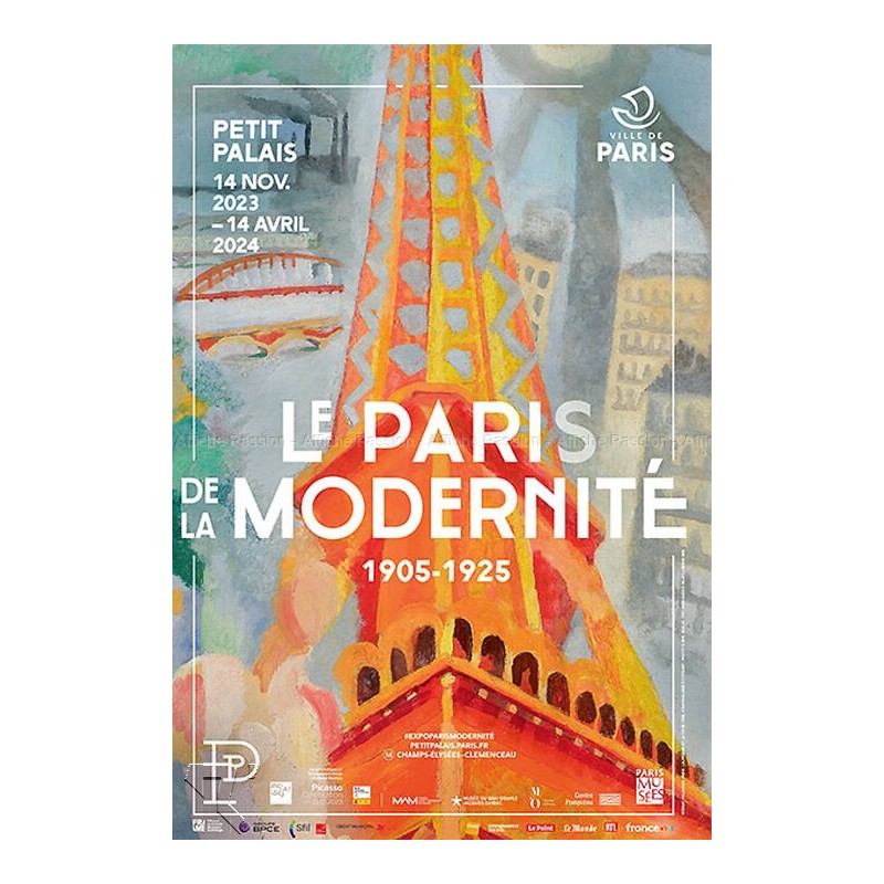 Affiche originale Le Paris de la modernité DELAUNAY 160 x 120 cms