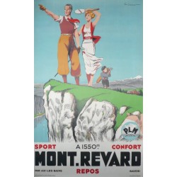 Affiche originale golf PLM Mont Revard par Aix les bains Savoie - Paul Ordner