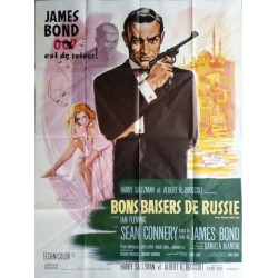 Original vintage french movie poster James bond 007 " From Russia with love " Sean Connery