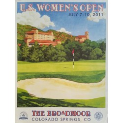 Original poster US Women's Open Golf USGA The Broadmoor July 2011 - Lee Wybranski