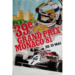Original vintage poster Grand Prix de Monaco 1981 - J GROGNET
