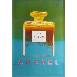 Original poster Chanel n°5 green and blue - 67 x 47 inches - Andy WARHOL