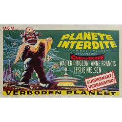 Original vintage cinema poster science fiction scifi Forbidden planet 1956