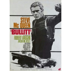 Original vintage cinema poster Bullitt Steve McQueen - 1968 - Michel LANDI