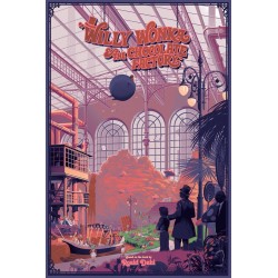Original silkscreened poster limited edition Willy Wonka & the chocolate factory - Laurent DURIEUX