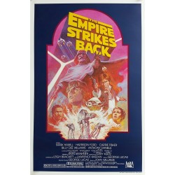 Original vintage cinema poster The Empire Strikes Back Star Wars One sheet Rerelease 1982