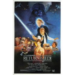 Original vintage cinema poster Return of the Jedi Star Wars One sheet Style B